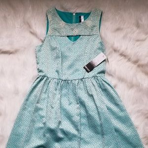 Kensie Eyelet Fit & Flare Dress